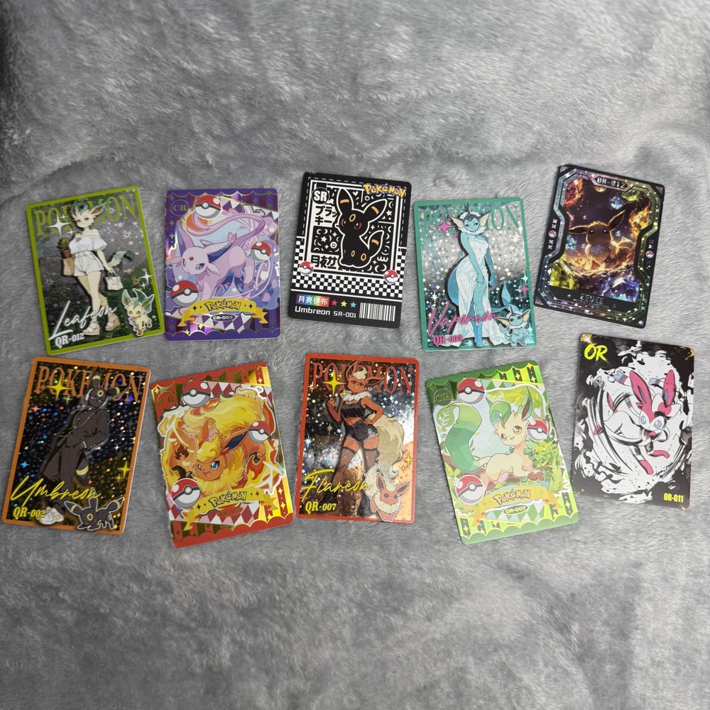 Pokemon Chinese Mengka 2.0 Eeveelutions Card Lot Umbreon Flareon Vaporeon QR SR